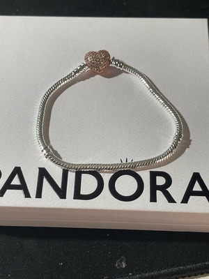 Pandora bracelet s925 ALE 18cm with rose gold clasp new