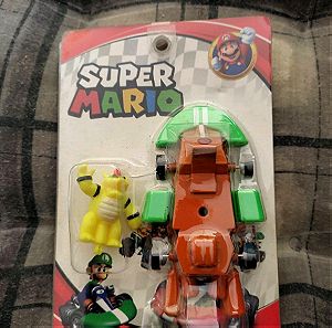 Super Mario Figure and car MARIO KART Bowser