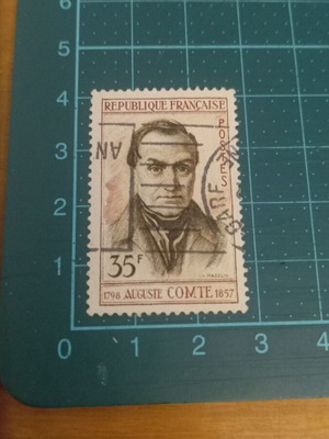 Γραμματόσημο Γαλλίας 1957 Auguste Comte σαν καινούργιο