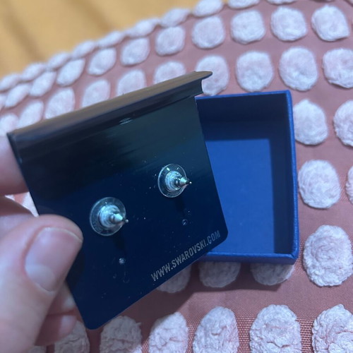 Swarovski pink clip-on earrings