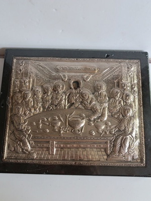Silver Icon The Last Supper used, 950 silver, 27x22 cm