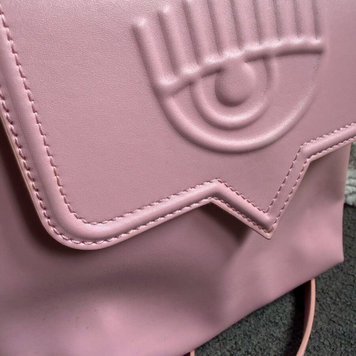 Chiara Ferragni backpack bag used, pink and turquoise