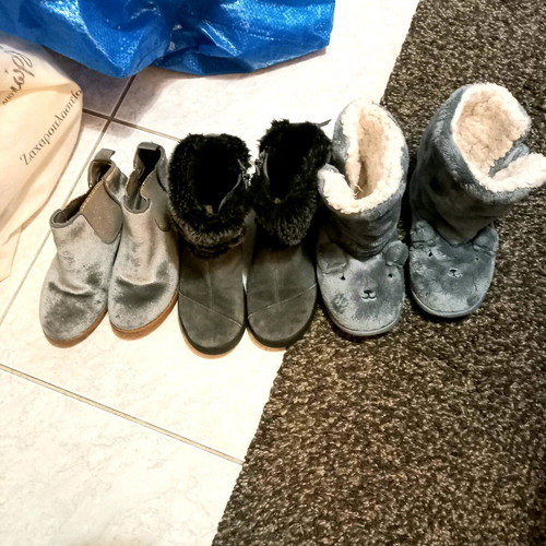 Girls' boots used, pack of 3 pairs size 30