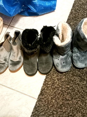Girls' boots used, pack of 3 pairs size 30
