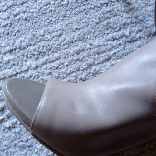 Zara leather peep toe sandals like new, elephant gray, size 41