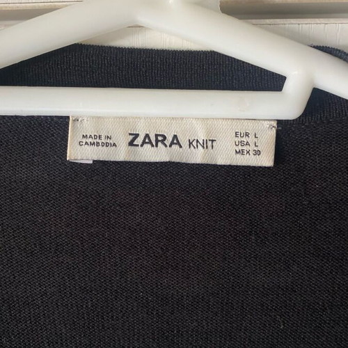 Zara long black cardigan size L like new