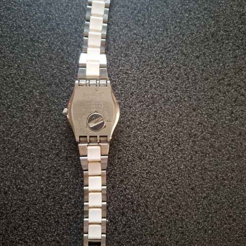 Swatch Irony Tresor Blanc women's watch used, stainless steel and ceramic