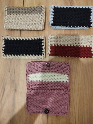 Θήκες καπνού crochet νέες, σετ 5 τεμαχίων με κλιπ