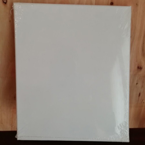Painting canvas new with brush and six colors 25x30 cm
