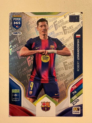 Lewandowski Barcelona FAN73 Panini FIFA Adrenalyn 365 2025-26 used