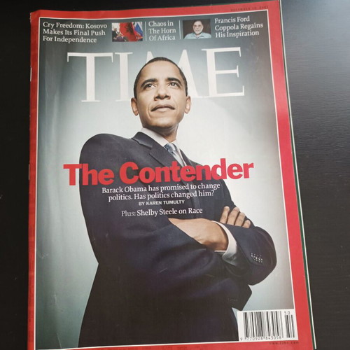 Time Magazine December 2007 Barack Obama The Contender like new