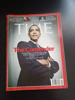 Time Magazine December 2007 Barack Obama The Contender like new