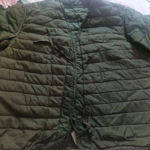 Military jacket lining for fishing, size large, like new
