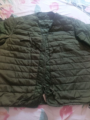 Military jacket lining for fishing, size large, like new