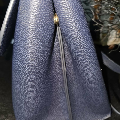 Trussardi large blue shoulder bag