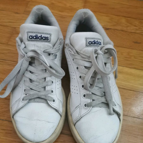 Adidas women's shoes used, white-blue, size 36