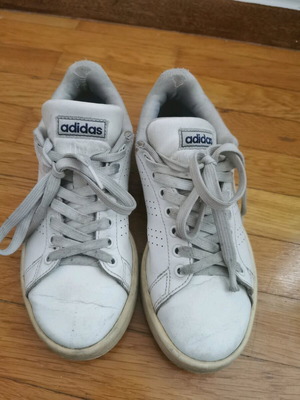 Γυναικεία παπούτσια Adidas μεταχειρισμένα, λευκό-μπλε, Νο36