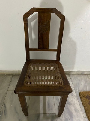 Καρέκλες αντίκα vintage μεσοπολέμου μεταχειρισμένες, σετ 6 τεμαχίων