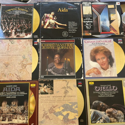 Laser Disc and CD Video classical music set used, 12 discs