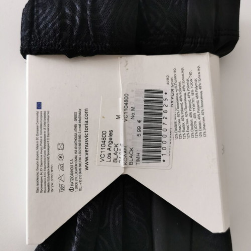 Venus Victoria women's leggings black with side transparency medium new