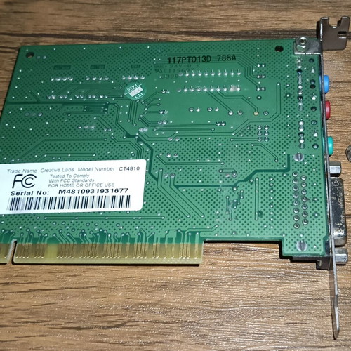 Creative Labs CT4810 PCI Sound Card used, retro condition