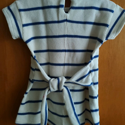 Zara dress used for 3-4 years old, white with blue stripes