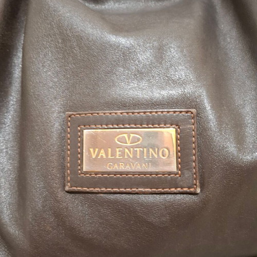 Valentino Garavani Brown Hobo Handbag used with Bow