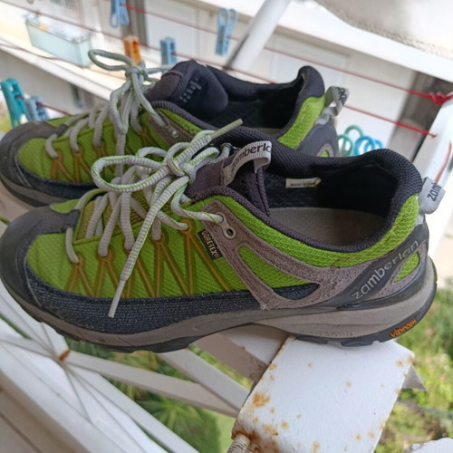 Zamberlan Vibram trekking shoes used, waterproof, size 43, green