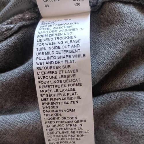 Women's knitted sweater gray like new, sizes L to XXL