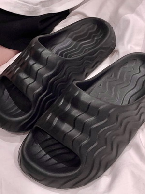 Black slippers new, size 37