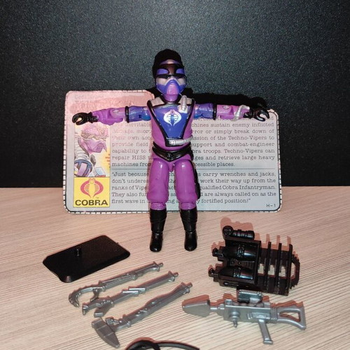 G.I.JOE Techno Viper (v1) 1987 action figure used, complete with accessories