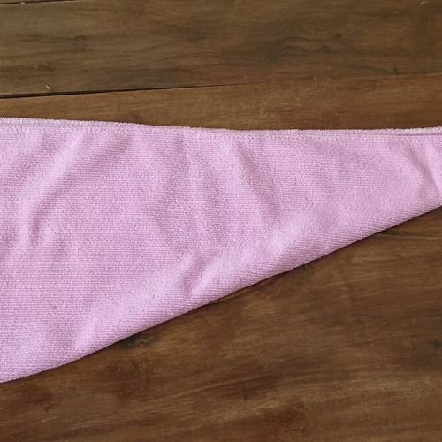 Hair towel turban used with button fastening