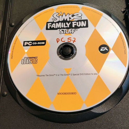 The Sims 2 Family Fun Stuff PC CD used expansion