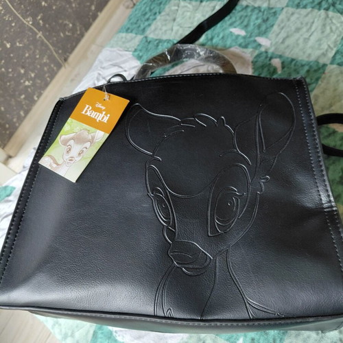 Disney Bambi Black Shoulder Bag new, eco leather