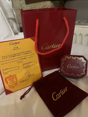 Cartier authentic ring packaging new with pouch and bag