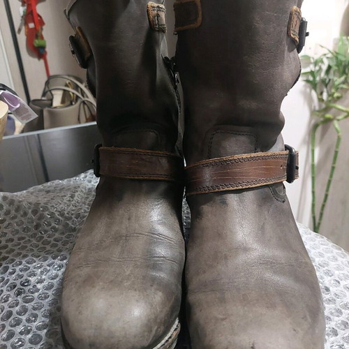 Leather biker boots CafeNoir used, brown, size 40
