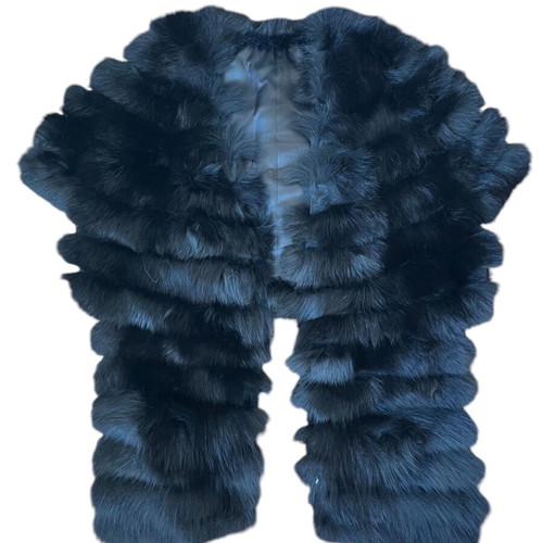 Takeshy Kurosawa black real fur vest like new