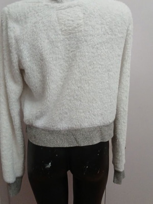 Hollister women's sweater like new, white and gray, size S