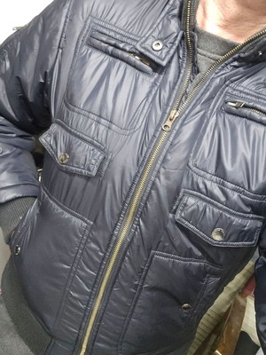 Black jacket XL like new, 7 external and 1 internal pocket, spring autumn