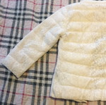 Girls' embroidered jacket Evita like new, white, size 116 cm