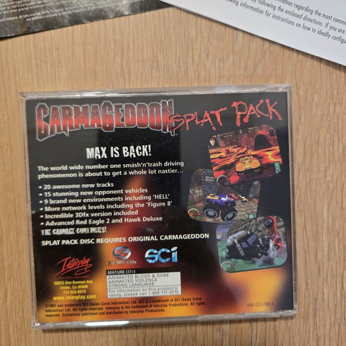 Carmageddon Splat Pack PC Big Box Interplay version like new