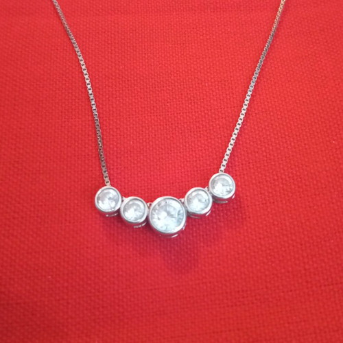 Silver necklace 925 with zircon like new