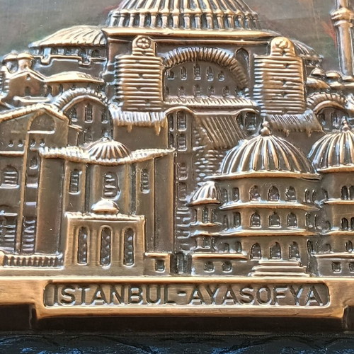 Photo Album from Constantinople with Embossed Copper Cover, New