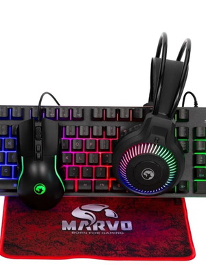 Gaming σετ Marvo Loot 40 CM416 πληκτρολόγιο ποντίκι ακουστικά και πάτος νέο