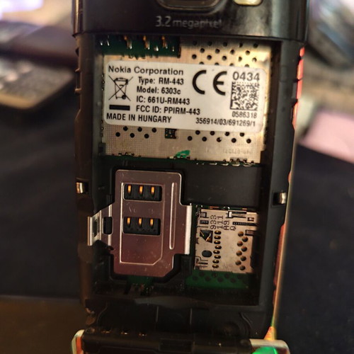 Nokia 6303 Classic phone used, black, with charger