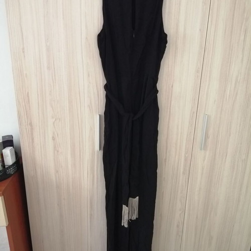 Mango black women's jumpsuit with belt, size S