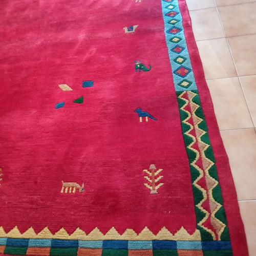 Handmade wool rug Indo Gabbet large 3x2 m used