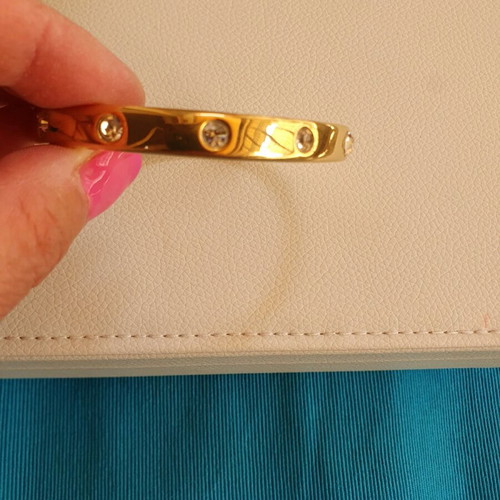 Vintage Monet bracelet like new, 22k gold plated with crystals