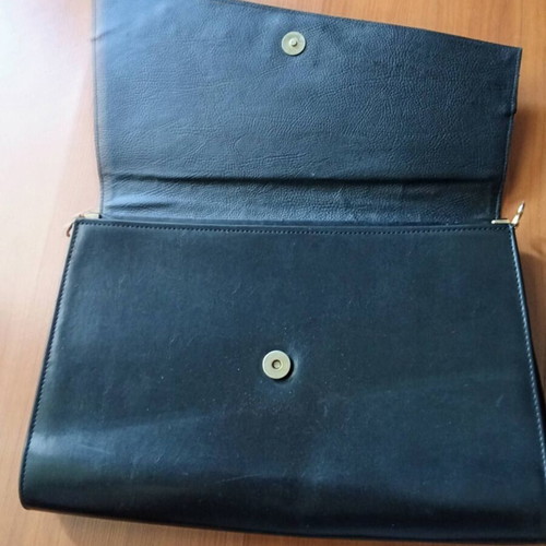 Vintage black handbag, missing shoulder strap