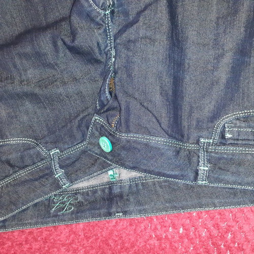 Jean skinny pants like new, blue and green stitching, size 30, pack of 2